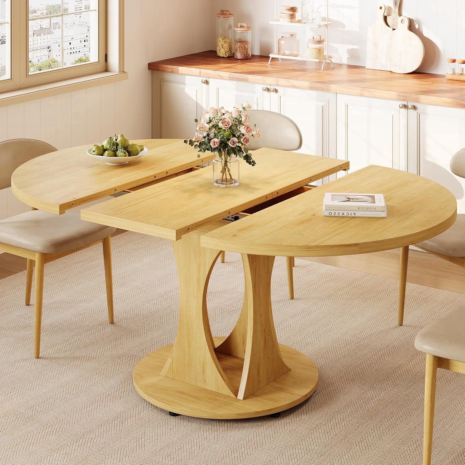 Virans 71" Tall Arched Kitchen Pantry Storage Cabinet,6-Tier Large Storage Cabinet with 2 Doors,Adjustable Shelves & Drawer for Living Room,Dining Room,Kitchen,Black