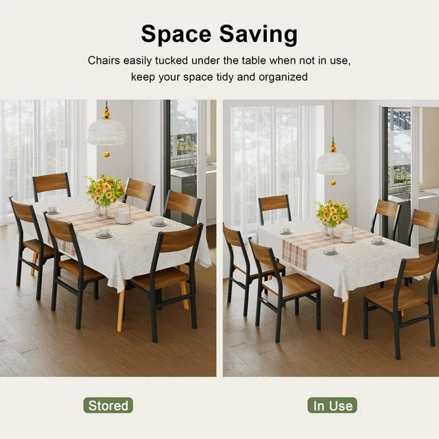 iPormis 35''Tall Dining Chairs Set of 6, Dining Room Chairs with MDF Board & Metal Frame