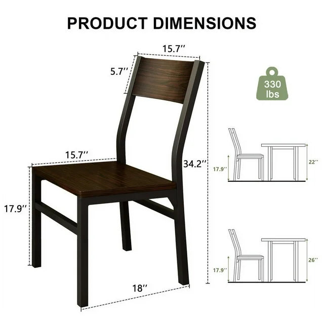 iPormis 35''Tall Dining Chairs Set of 6, Dining Room Chairs with MDF Board & Metal Frame