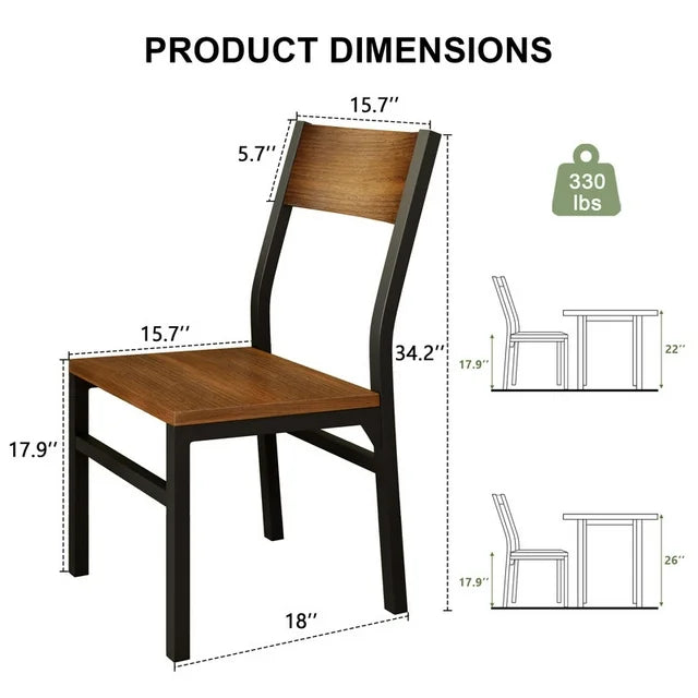 iPormis 35''Tall Dining Chairs Set of 6, Dining Room Chairs with MDF Board & Metal Frame