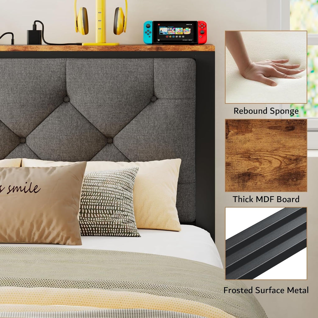 iPormis Bed Frame with Storage Drawers