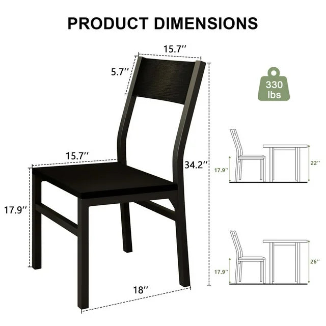 iPormis 35''Tall Dining Chairs Set of 6, Dining Room Chairs with MDF Board & Metal Frame