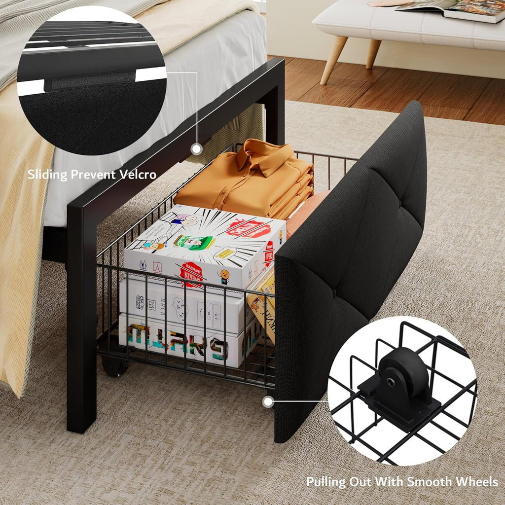 iPormis Bed Frame with Storage Drawers