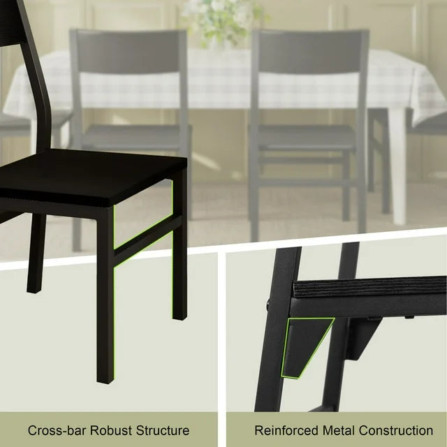 iPormis 35''Tall Dining Chairs Set of 6, Dining Room Chairs with MDF Board & Metal Frame