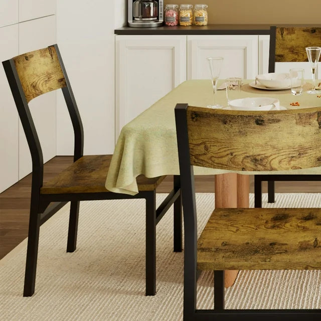 iPormis 35''Tall Dining Chairs Set of 6, Dining Room Chairs with MDF Board & Metal Frame