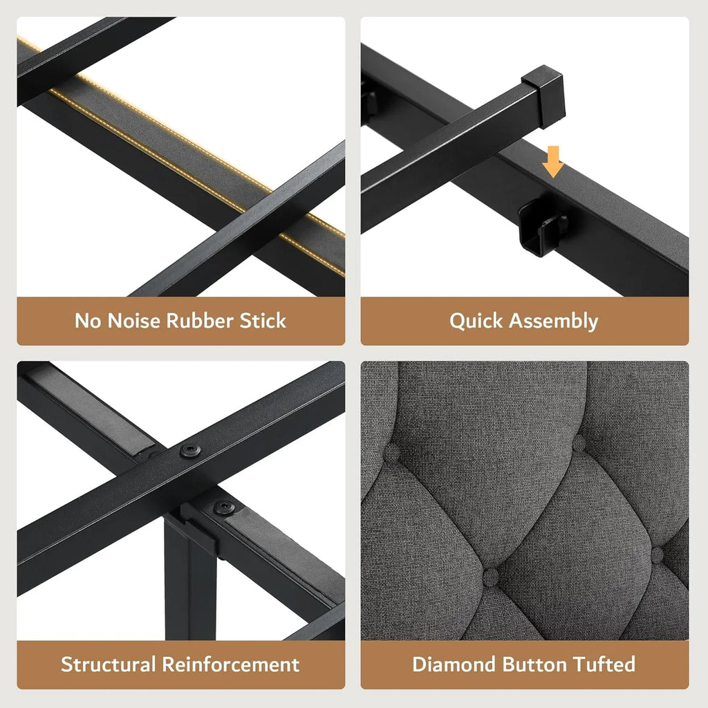 iPormis Bed Frame with Storage Drawers