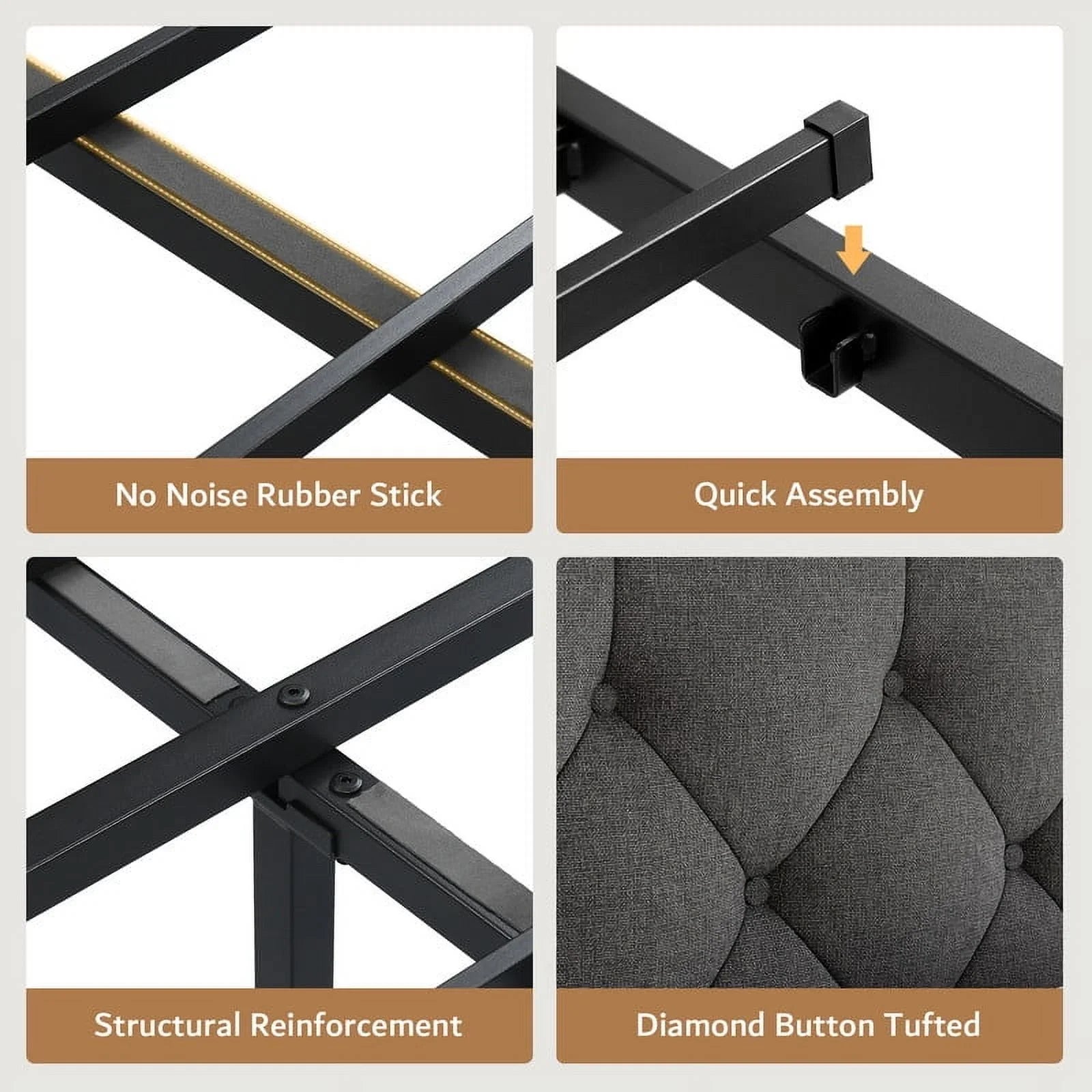 iPormis Bed Frame with Storage Drawers