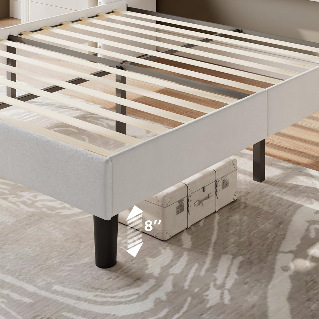 Feonase Bed Frame with Luxury Wingback and Charging Station