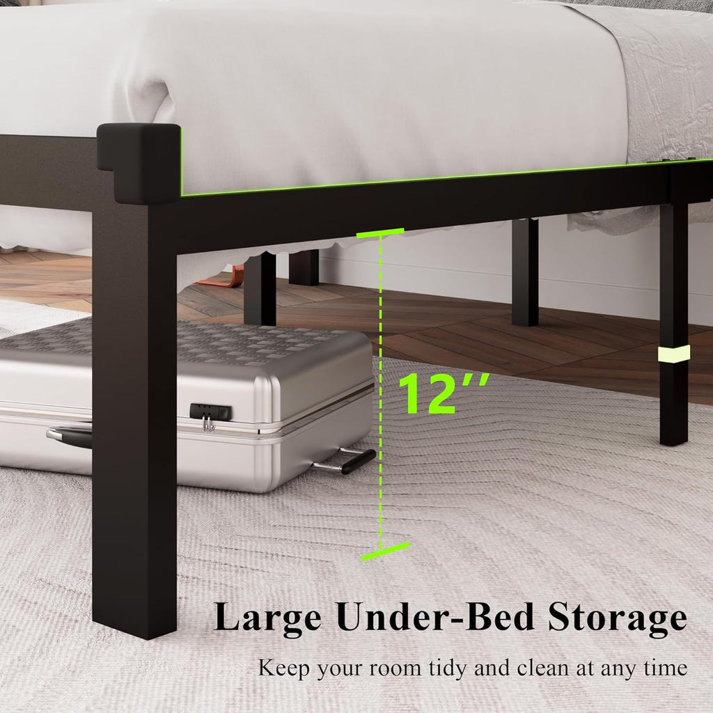 Feonase Metal Bed Frame Heavy-Duty Platform Bed Frame