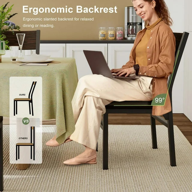 iPormis 35''Tall Dining Chairs Set of 6, Dining Room Chairs with MDF Board & Metal Frame