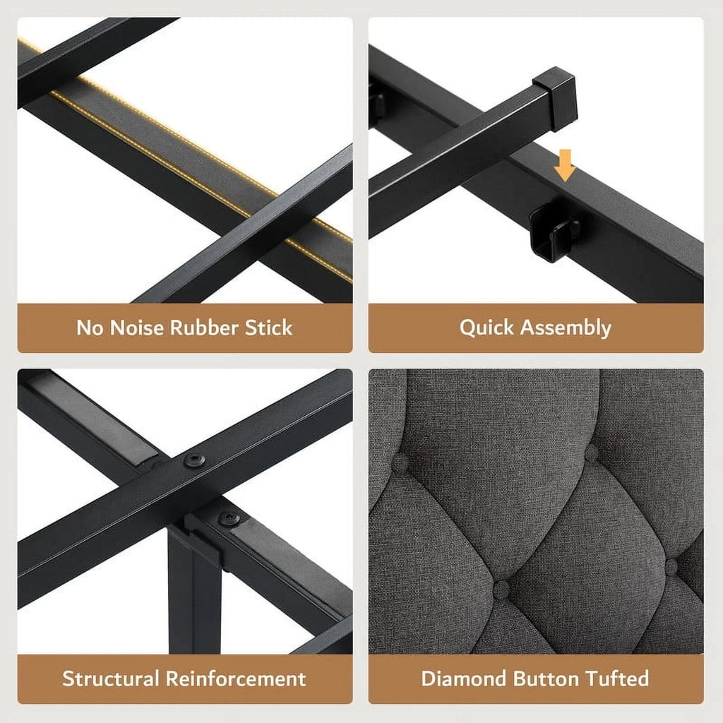 iPormis Bed Frame with Storage Drawers