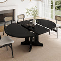 Feonase 59" Round Extendable Dining Room Table for 6