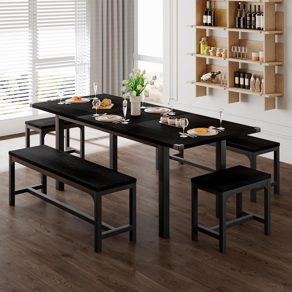 Feonase 5-Piece Dining Table Set for 4-8 People