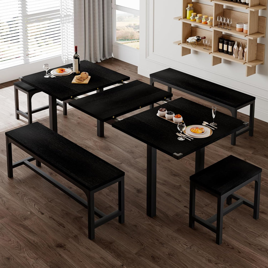 Feonase 5-Piece Dining Table Set for 4-8 People