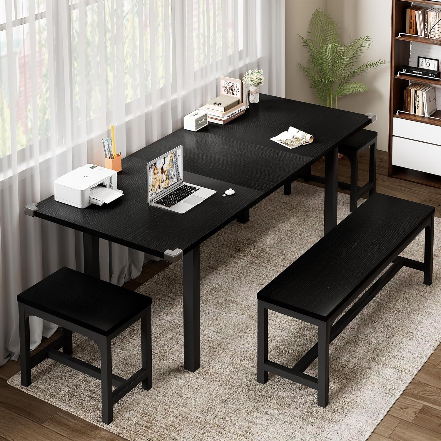 Feonase 5-Piece Dining Table Set for 4-8 People