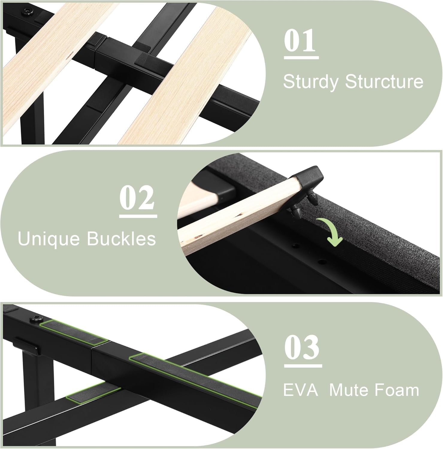 Feonase Lift Up Storage Bed Frame with Charging Station