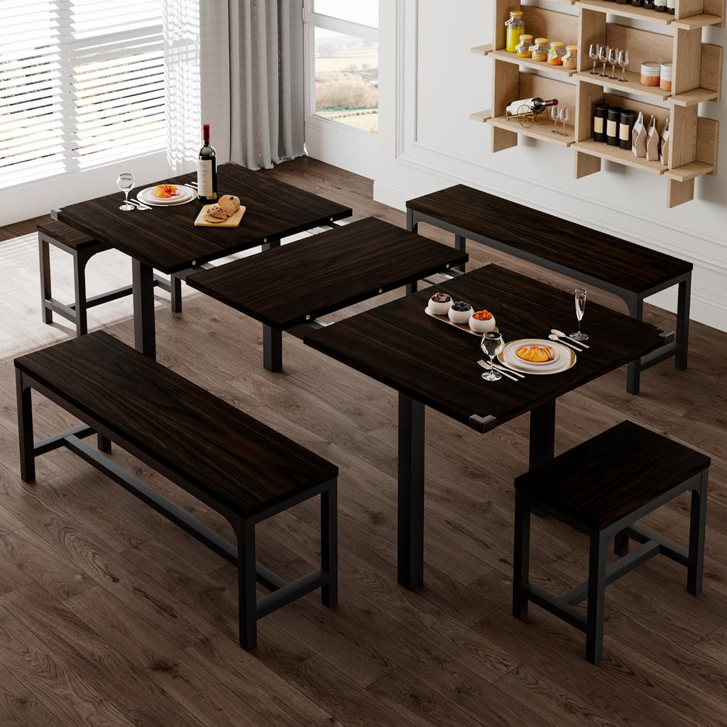 Feonase 5-Piece Dining Table Set for 4-8 People