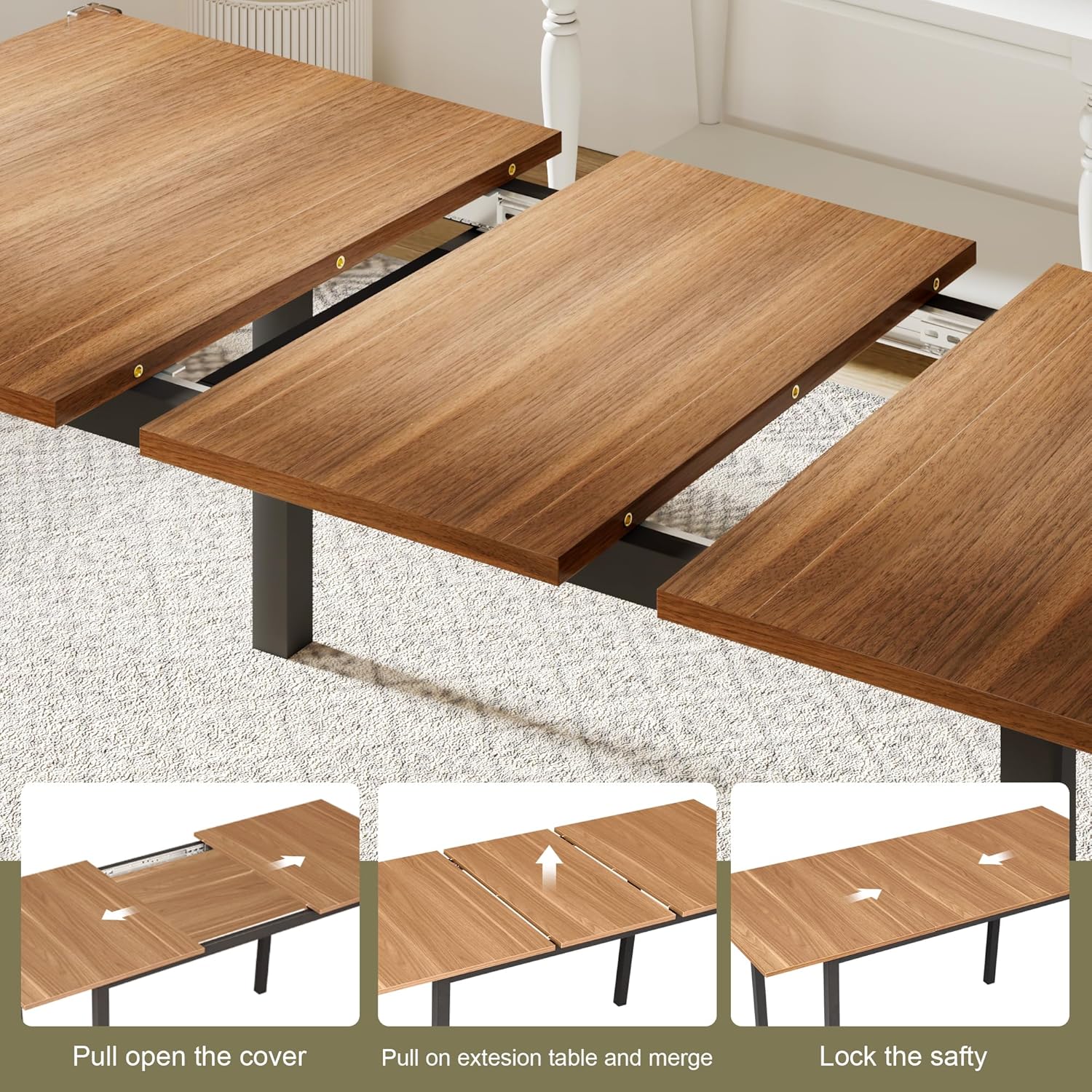 Feonase 63" Extendable Dining Table