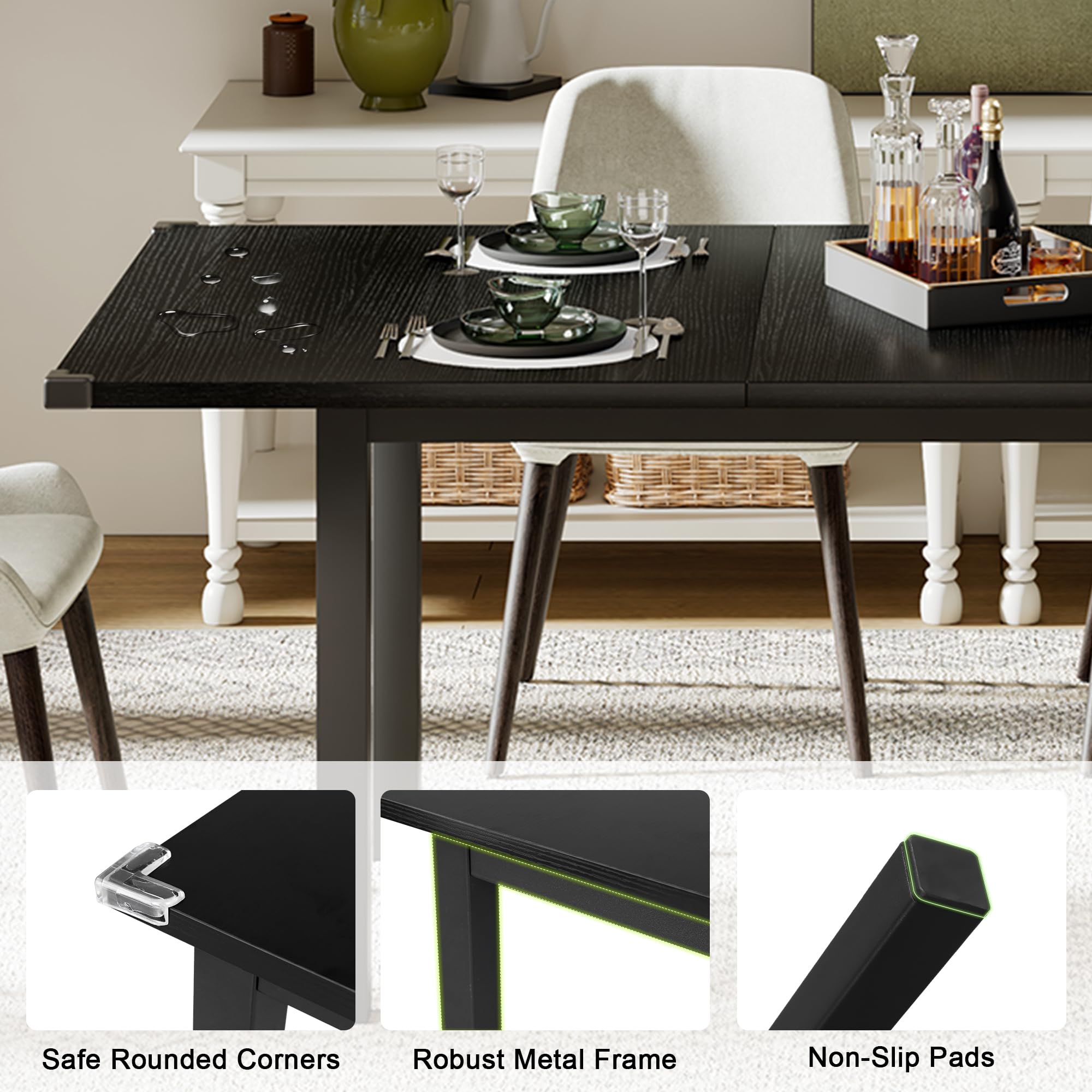 Feonase 63" Extendable Dining Table