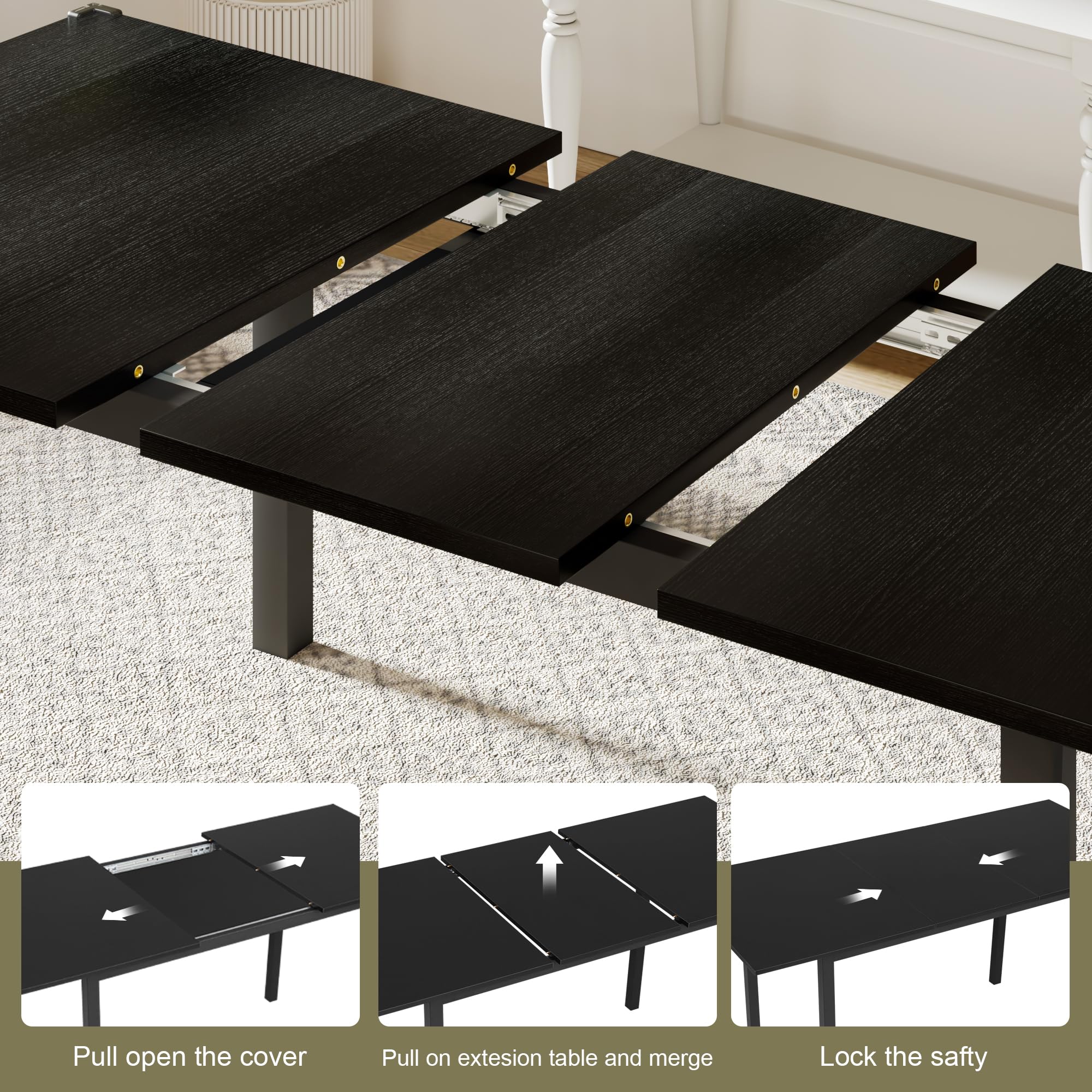 Feonase 63" Extendable Dining Table