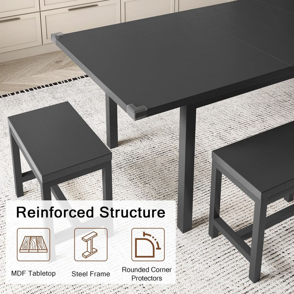 Feonase 7-Piece Dining Table Set for 4-8