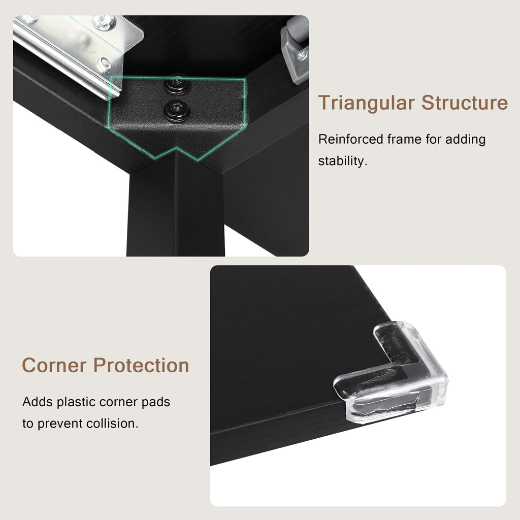 iPormis 7-Piece 63" Extendable Dining Table Set for 4-8 People, Mid-Century