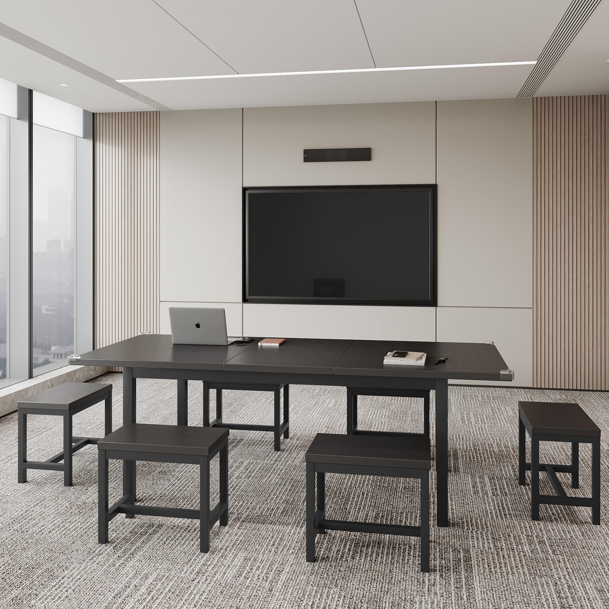 Feonase 7-Piece Dining Table Set for 4-8