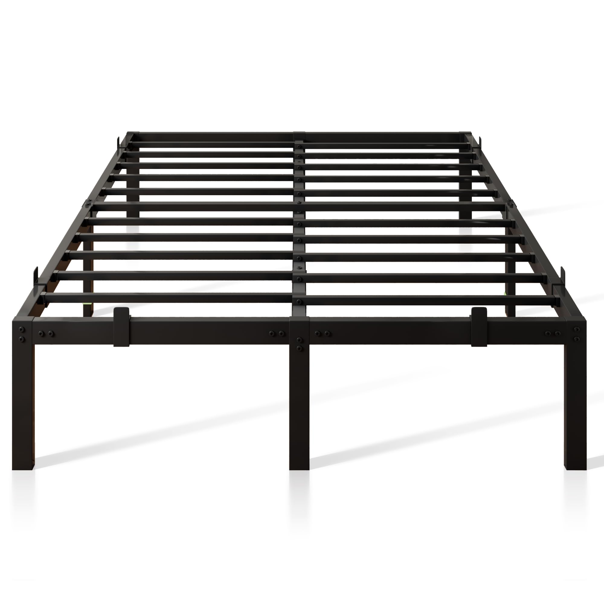 Metal Bed Frame Platform Bed Frame with 6 Mattress Slide Stoppers
