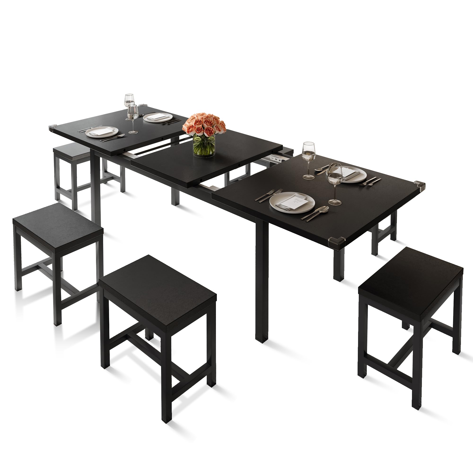 Feonase 7-Piece Dining Table Set for 4-8